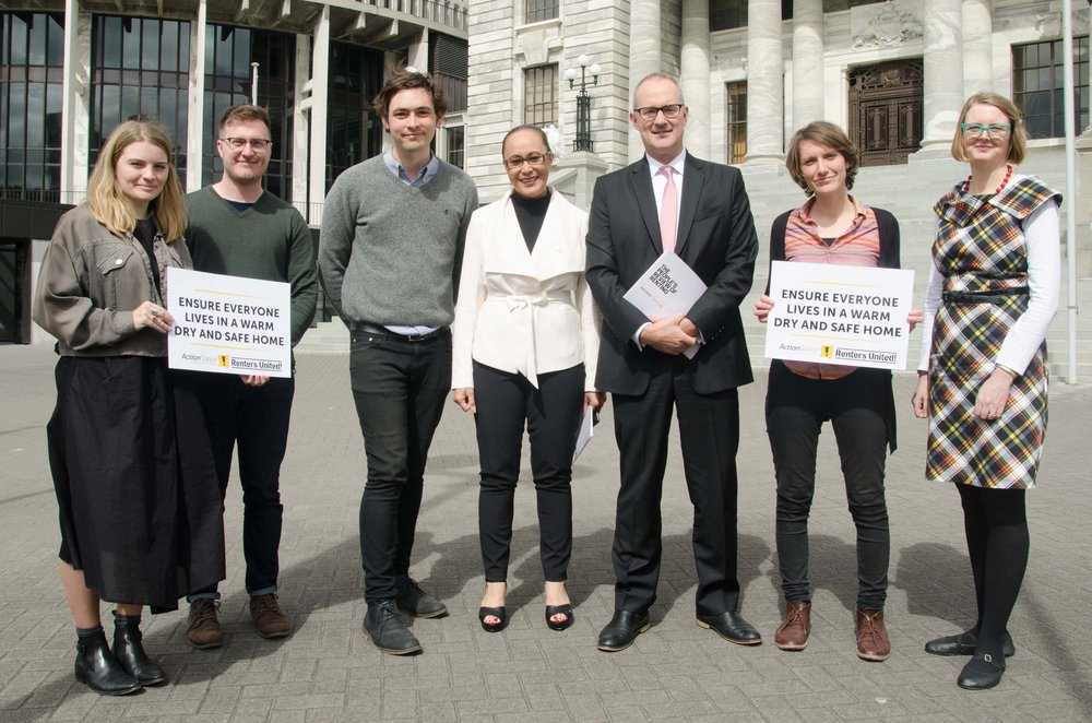 Handing over our People's Review of Renting Report to Housing Minister Phil Twyford.&nbsp;&nbsp;